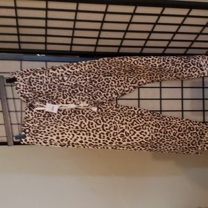 J.crew factory cotton leopard print drawstring pajama  bottoms